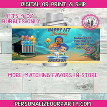 Load image into Gallery viewer, bubble guppies bubbles party favors-digital-printed-bubbles party favors-guest party favor bubbles-bubble guppies party supplies-treat bag