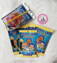 Load image into Gallery viewer, bubble guppies capri sun labels-bubble guppies party supplies-bubble guppies birthday favors-juice pouches-digital-printed-bubble guppies