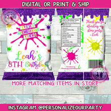 Load image into Gallery viewer, Slime party chip bags/chip bag wrappers-slime party favors-slime party-slime party-girls slime party favor-custom slime birthday favors