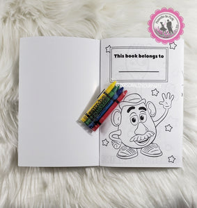Toy story 4 coloring book-1 dz printed books with crayons or 1 digital file