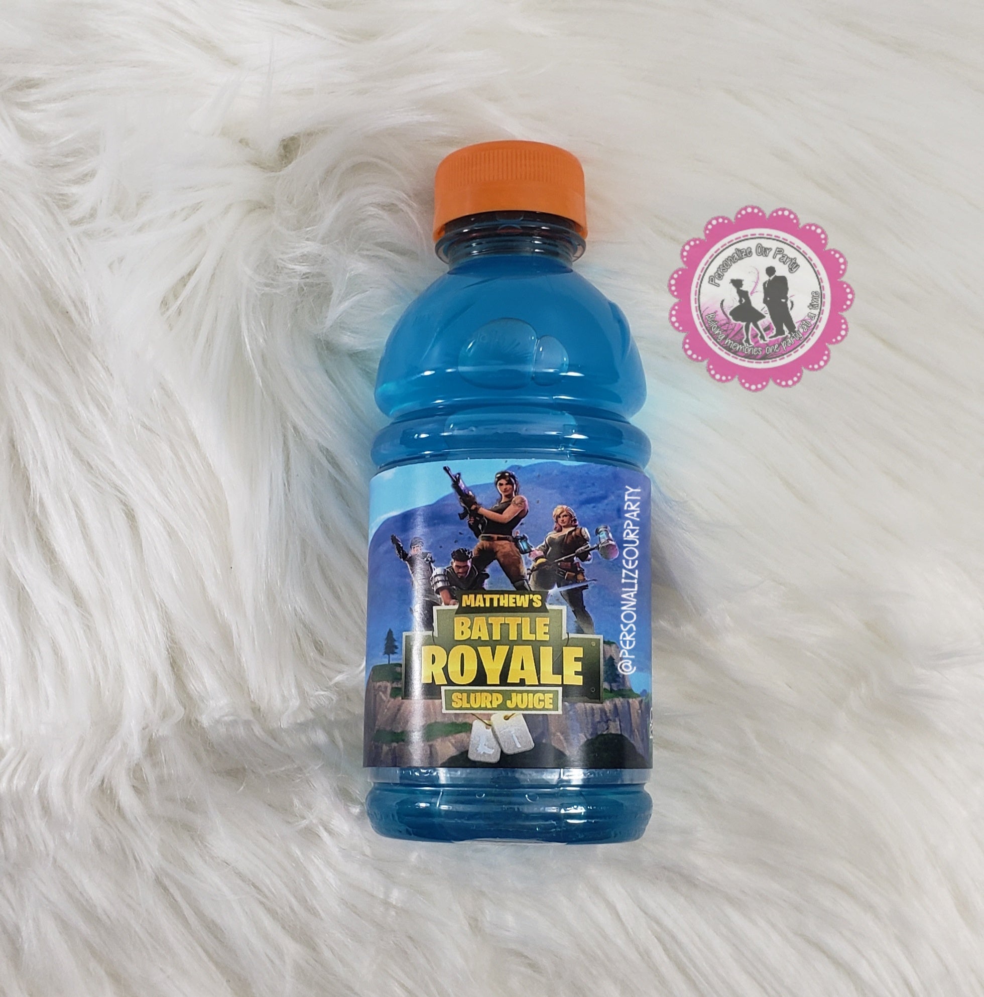 Fortnite inspired slurp juice Gatorade bottle wrappers- 1 digital file or 1  dozen printed wrappers