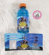Load image into Gallery viewer, Fortnite inspired slurp juice Gatorade bottle wrappers- 1 digital file or 1 dozen printed wrappers