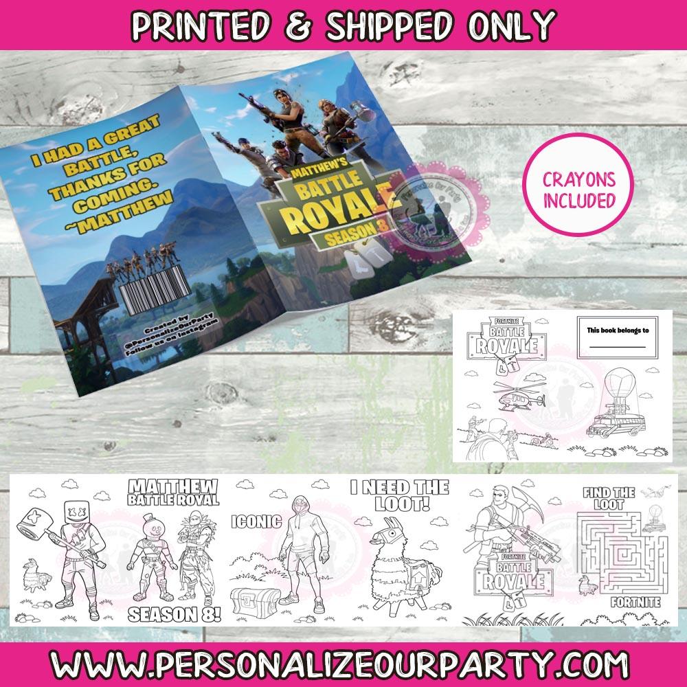 1 dozen Fortnite inspired coloring books-crayons included with every book