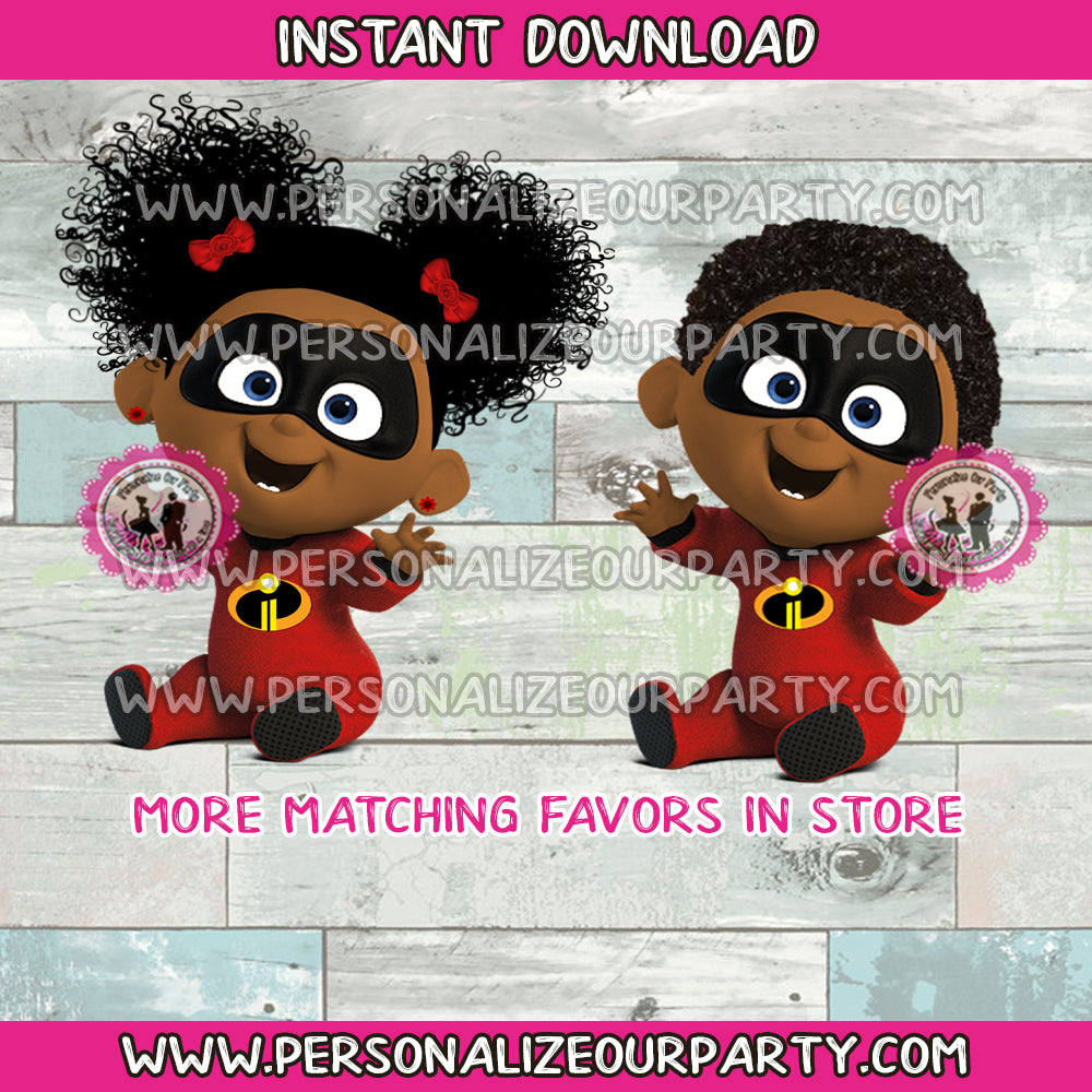 Instant Download African American Jack Jack girl & Jack Jack boy png