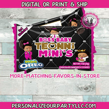 Load image into Gallery viewer, African american boss baby girl oreo cookies-digital-printed-boss baby party favors-personalized party favors-first birthday favors-boss