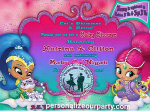 shimmer and shine inspired invitation-instant download-party invitation-guest invitations-shimmer and shine party-shimmer and shine