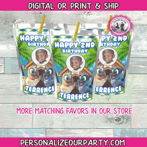 puppy dog pals capri sun juice labels-puppy dog pals party favors-puppy dog pals party-puppy dog pals party treats-personalized favors