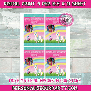 unicorn capri sun labels with photo-unicorn party favors-unicorn party supplies-unicorn capri sun-first birthday party favors-unicorn favors