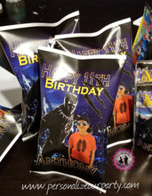 Load image into Gallery viewer, Black panther party favors package-black panther party supplies-black panther personalized party favors-black panther treats-snack bag-candy