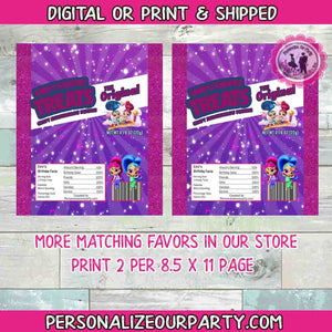 shimmer and shine rice krispy wrappers-digital-printed-shimmer an shine party favors-shimmer and shine-personalized party favors