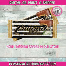 Load image into Gallery viewer, Milestone birthday party favors-digital-printed-black white and gold party favors-elegant party favors-wedding favors-bridal shower favors