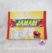 Load image into Gallery viewer, sesame street party favors-digital-printed-elmo party favors-elmo party-first birthday-boy 1st birthday party favors-candy favors-elmo favor
