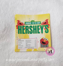 Load image into Gallery viewer, elmo chocolate hershey&#39;s candy bar wrappers-digital-print-elmo party-candy bar favors-favors-elmo birthday party-first birthday-1st birthday