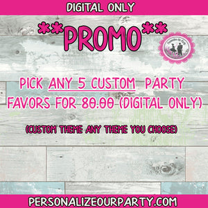 digital party favors package-treat bag favors-candy favors-snack bag favors-chip bag favors-birthday party favors-guest favors-custom favors