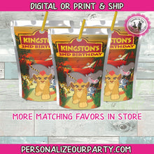 Load image into Gallery viewer, lion guard capri sun juice label-lion guard party favors-lion guard party supplies-lion king party favors-capri sun labels-digital-printed
