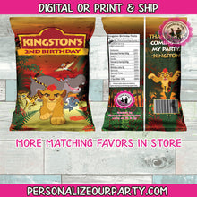 Load image into Gallery viewer, lion guard chip bag favors-lion guard party favors-lion gurad party supplies-digital-printed-jungle party favors-safari party favors-treats