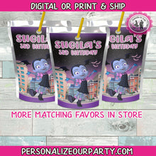 Load image into Gallery viewer, vampirina capri sun juice pouch stickers-digital-printed-vampirina party favors-vampirina party supplies-vampirina personalized party favors
