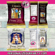 Load image into Gallery viewer, graduation chip bag wrappers-digital-printed-chip bags-party favors-prom watchparty favors-graduation party favors-guest favors-candy favors