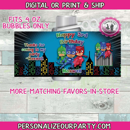 pj masks bubbles or labels party favors-pj masks bubbles-pj masks party favors-personalized-digital-printed-pj masks birthday favors-bubbles