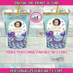 mermaid capri sun labels-mermaid juice pouch-mermaid party favors-mermaid birthday party-first birthday-mermaid treats-mermaid party-