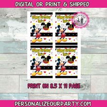 Load image into Gallery viewer, Mickey Mouse inspired capri sun juice pouch labels-digital or printed-Mickey mouse party favors-candy table favors-juice favors-capri sun