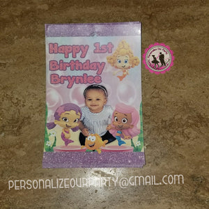 girls bubble guppies capri sun juice pouch stickers-digital-printed-bubble guppies-girls party favors-bubble guppies party-bubble guppies