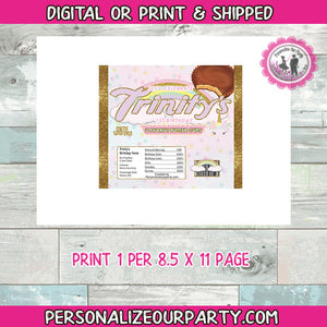 unicorn reeses candy bar wrapper-digital-printed-unicorn party favors-unicorn birthday party-first birthday party favors-candy favors