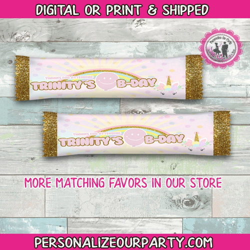 unicorn candy-unicorn air head-unicorn party-unicorn party favors-personalized unicorn party favors-digital-printed-unicorn candy favors