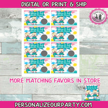 Load image into Gallery viewer, GENDER REVEAL GAME-scratch off card game-baby twins-phil &amp; lil inspired-digital or printed-baby game-custom baby shower games-reveal party