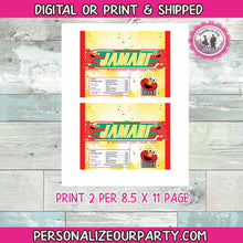 Load image into Gallery viewer, elmo first birthday snickers candy bar wrapper-digital-printed-elmo party favors-elmo birthday party-elmo treat bag favors-elmo snickers bar