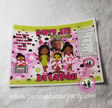 Load image into Gallery viewer, Spa girls party package-spa party-spa party favors-spa birthday-digital-printed-chip bag-rice krispy treat-capri sun lables-sleep over party