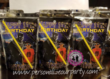 Load image into Gallery viewer, black panther capri sun sticker-black panther party favors-black panther party-digital-printed-super hero party-avengers party favors-favors