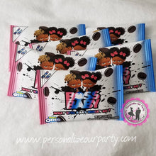 Load image into Gallery viewer, boss baby african american gender reveal chip bag wrappers-digital or printed