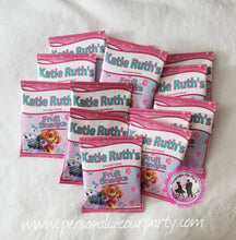 Load image into Gallery viewer, Paw patrol girls fruit snacks-digital-printed-paw patrol girls party favors-paw patrol party favors-paw patrol birthday favors-treat bags