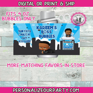 boss baby personalized bubble labels party favors-digital-printed-african american boss baby birthday favors-boss baby treat bag favors-