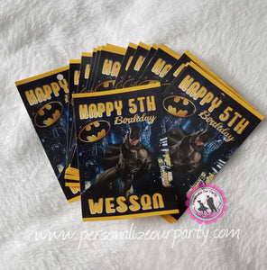 batman capri sun labels-digitl-printed-batman party favors-batman birthday party-superhero party favors-juice pouch labels-snack bag favors