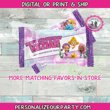 Load image into Gallery viewer, bubble guppie girls-rice krispy treat wrapper-digital-printed-bubble guppies party favors-bubble guppies party bag favors-custom party treat