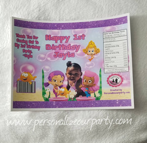 bubble guppies chip bags-digital-printed-bubble guppies party favors-bubble guppies birthday-custom party favors-bubble guppies party bags