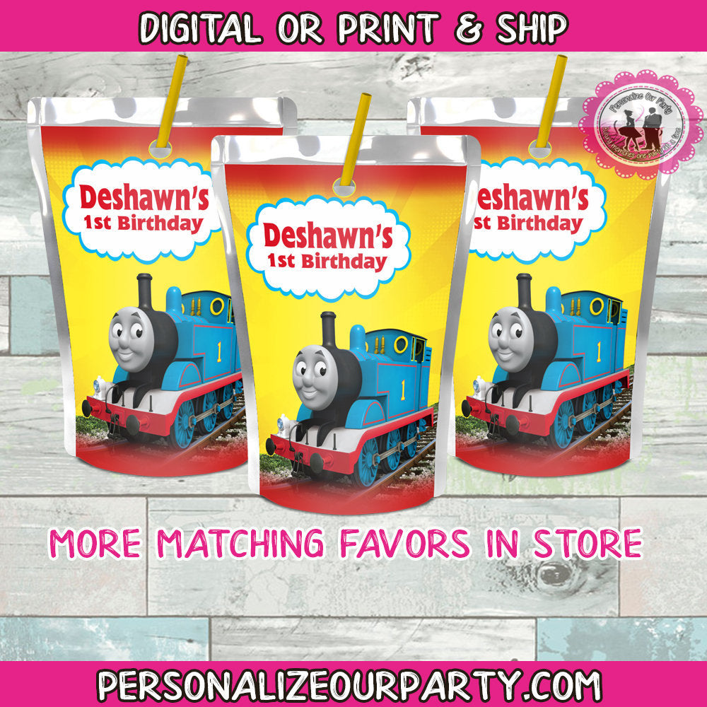 thomas the train capri sun sticker thomas the train personalized
