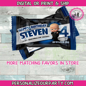 boss baby rice krispy treat wrappers-digital-printed-personalized party favors-boss baby treat bag favors-boss baby party-boss baby birthday