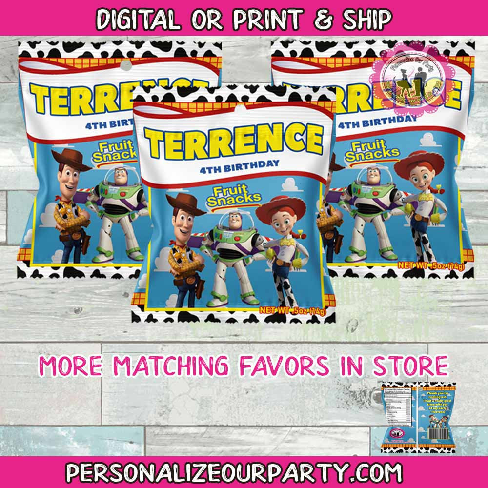 toy story fruit snacks-toy story 3 party-toy story party favors-toy story 3 birthday-digital-printed-toy story favors-toy story 4-toy story
