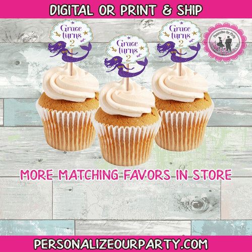 Mermaid cup cake toppers-cupcake party favors-cupcake picks-mermaid party favors- mermaid cupcakes-mermaid cup cake sticks-mermaid birthday