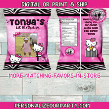 Load image into Gallery viewer, hello kitty chip bag wrappers-hello kitty party favors-hello kitty chip bag favors-hello kitty custom party favors-hello kitty party-hello