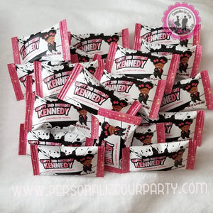 African american boss baby girl rice krispy treat wrapper-digital-printed-personalized boss baby party favors-boss baby girl birthday favors