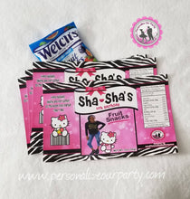 Load image into Gallery viewer, hello kitty fruit snack wrappers-hello kitty party favors-hello kitty chip bag favors-hello kitty custom party favors-hello kitty party