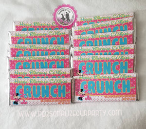 minnie mouse first birthday candy bar-1st birthday favors-minnie mouse party-minnie mouse favors-digital-printed-personalized party favors