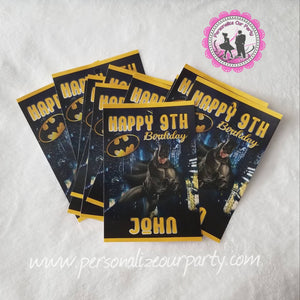 batman capri sun labels-digitl-printed-batman party favors-batman birthday party-superhero party favors-juice pouch labels-snack bag favors