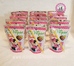 minnie mouse 1st birthday capri sun label-digital-printed-minnie mouse party-minnie mouse birthday-first birthday-minnie mouse capri sun