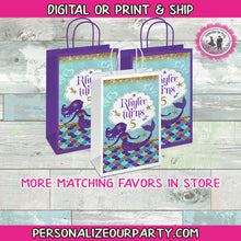Load image into Gallery viewer, mermaid party gift bags-1 digital file or 1 dozen printed labels