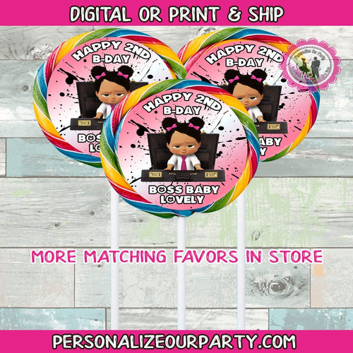boss baby girl lollipop stickers-digital-printed-boss baby girl party favors-boss baby girl birthday-boss baby girl lollipop-boss baby party